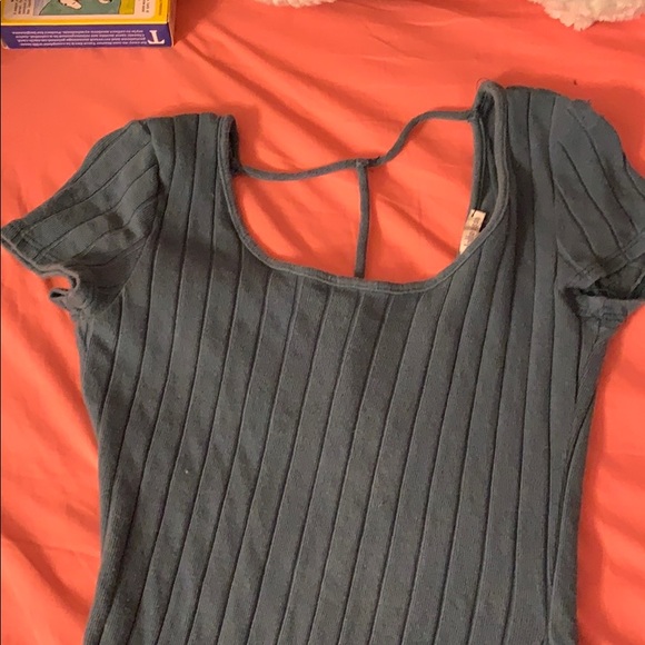 Ribbed Cutout T-Back Detail Bodycon Midi Dress - Picture 6 of 6